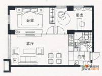 京隆国际公寓2室1厅1卫87㎡户型图
