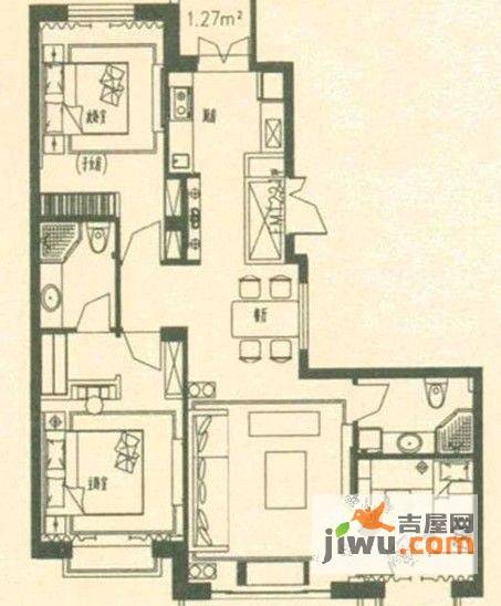 鑫境界3室2厅2卫户型图