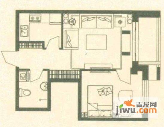 鑫境界1室1厅1卫户型图