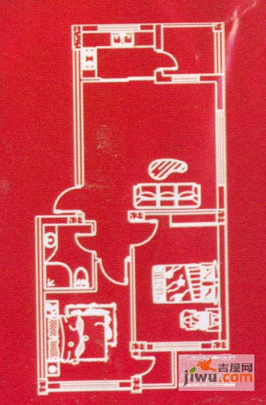 金连福地2室1厅1卫70.4㎡户型图