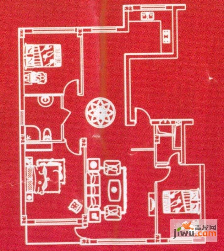 金连福地3室2厅2卫136.6㎡户型图