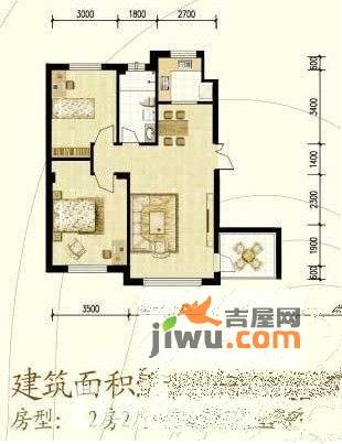 金连福地2室2厅1卫户型图