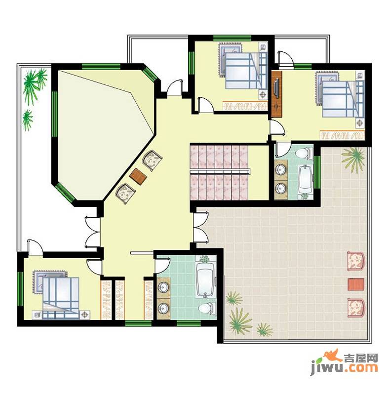 玫瑰花园5室4厅3卫563㎡户型图