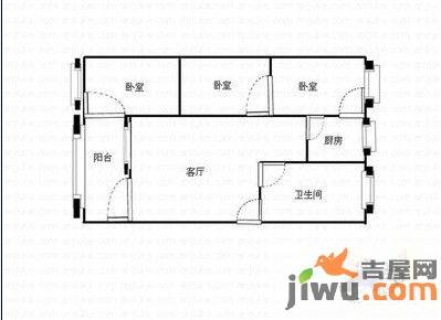 中庚香海小镇3室1厅1卫户型图