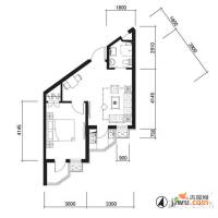 新希望家园1室2厅1卫54.1㎡户型图