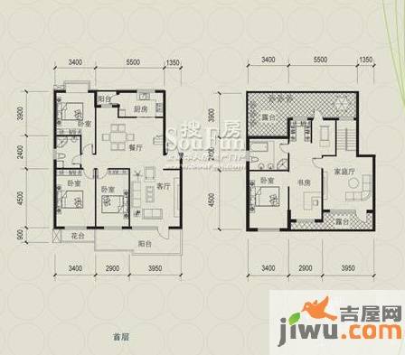 庭林熙谷5室3厅2卫109㎡户型图