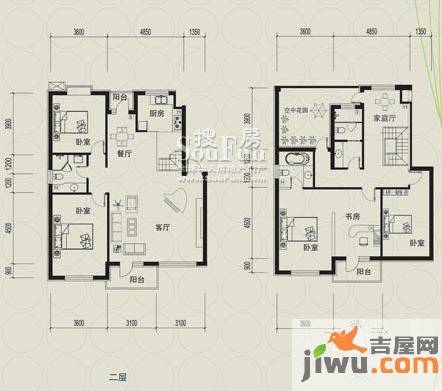 庭林熙谷5室3厅3卫219㎡户型图