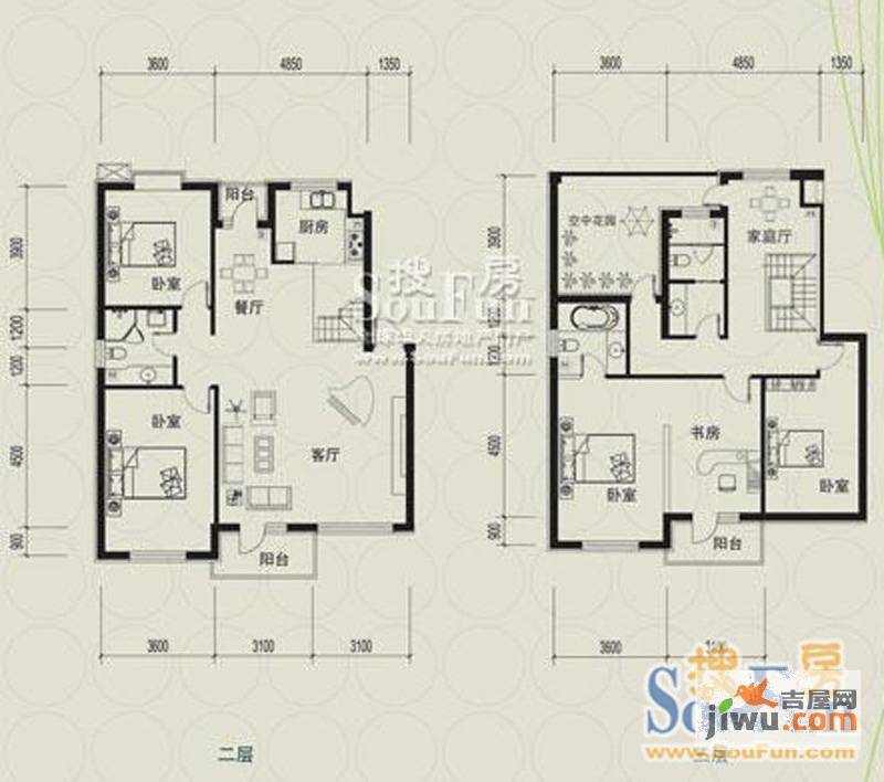 庭林熙谷5室3厅3卫219㎡户型图