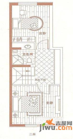 中央复兴里2室2厅2卫106㎡户型图