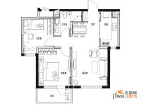 万科魅力之城2室2厅1卫76㎡户型图