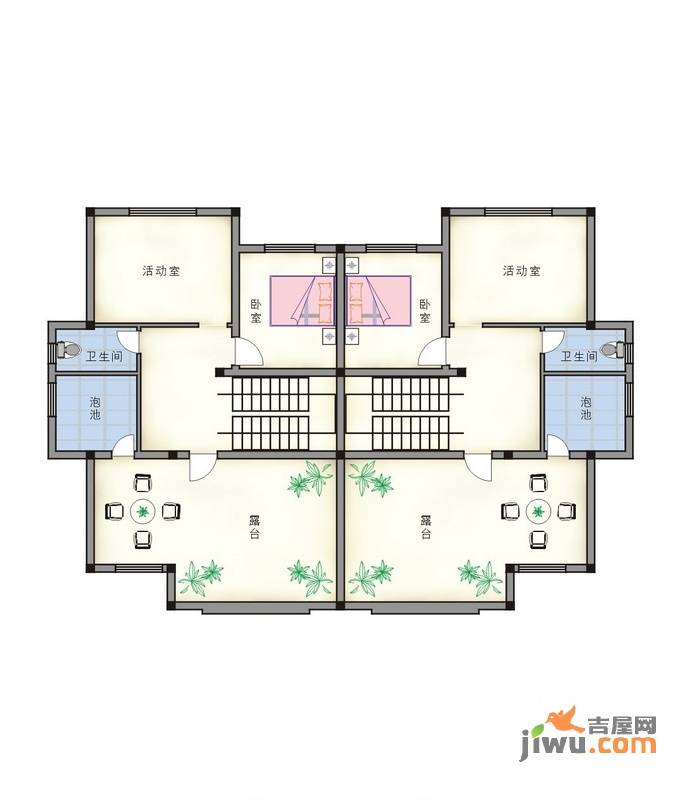 正恒温泉养生府2室0厅2卫129.7㎡户型图