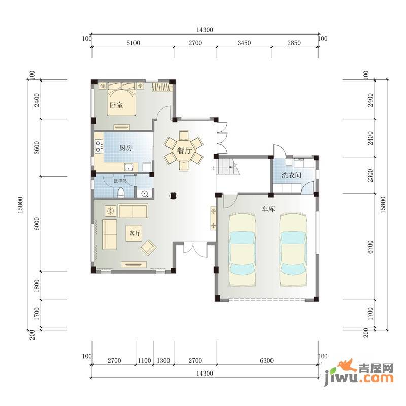 古盐田白鹭湾4室2厅3卫311.2㎡户型图