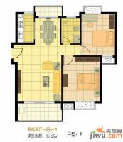 春阳江城国际2室2厅1卫86.3㎡户型图