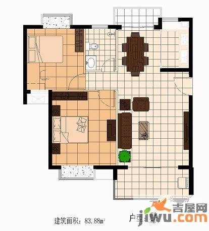 春阳江城国际普通住宅83.9㎡户型图