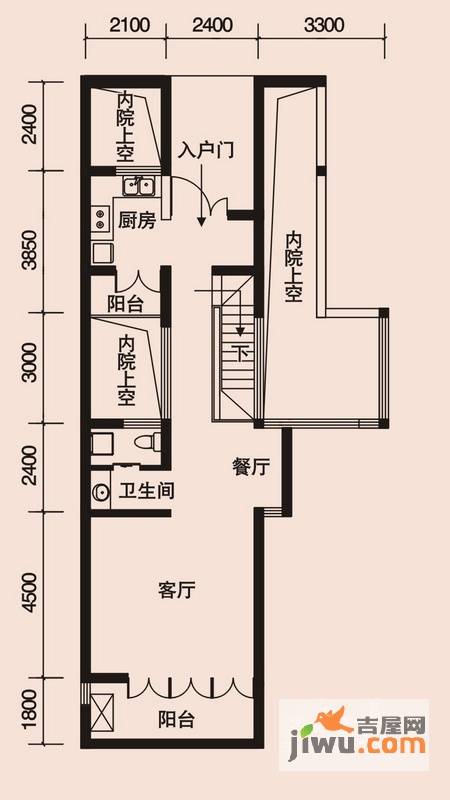 红磡香水湾天海3室2厅3卫147.1㎡户型图