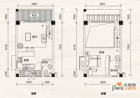 城市海岸1室1厅2卫70㎡户型图