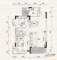 城市海岸2室2厅1卫85㎡户型图