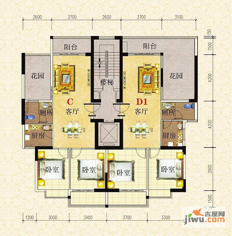 春华公寓2室2厅0卫201㎡户型图