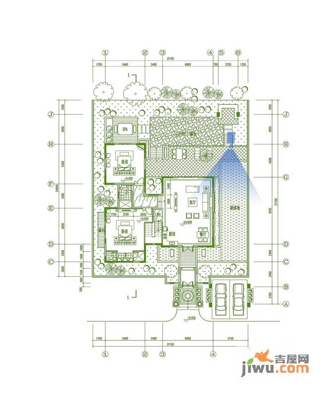 海的理想2室2厅2卫110.7㎡户型图