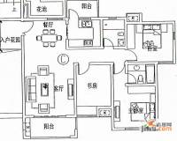 香樟林风情街3室2厅2卫121.9㎡户型图