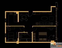 第一上海广场2室2厅1卫115㎡户型图