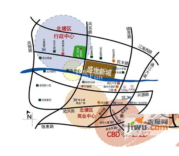 盛世新城位置交通图图片