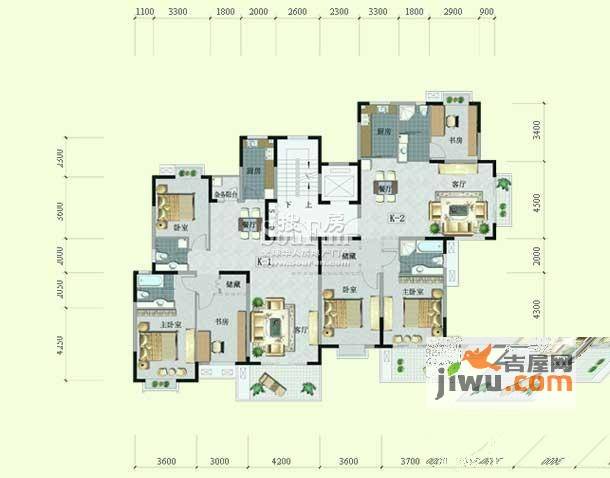 山语银城3室2厅2卫户型图