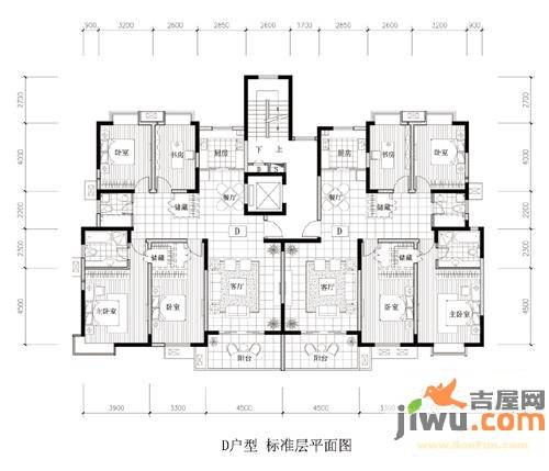 山语银城4室2厅2卫155.7㎡户型图