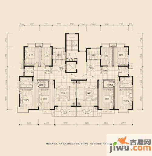 山语银城4室2厅2卫155.7㎡户型图