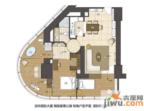 润华国际大厦商铺普通住宅225㎡户型图