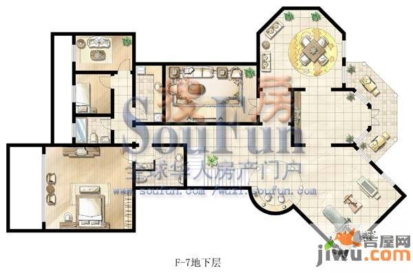 湖玺庄园2期2室3厅2卫139㎡户型图