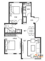 天泰城美立方2室1厅1卫83㎡户型图