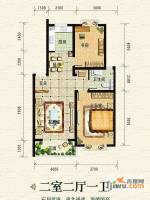 山海逸居2室2厅1卫89㎡户型图