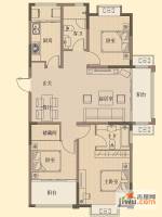 山河城3室2厅2卫130.4㎡户型图