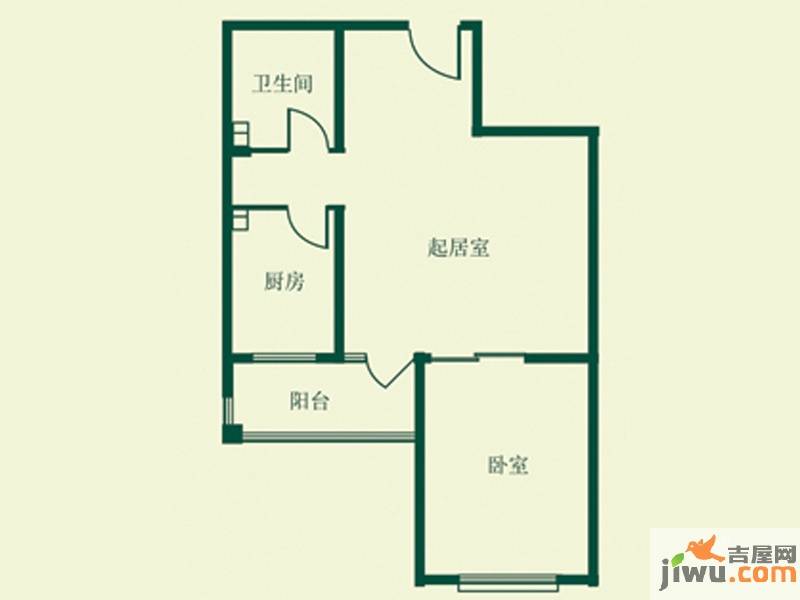 城建竹韵山色1室1厅1卫74㎡户型图