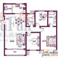 千禧国际村3室2厅2卫155㎡户型图