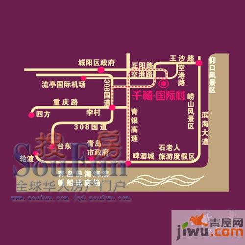 千禧国际村位置交通图1