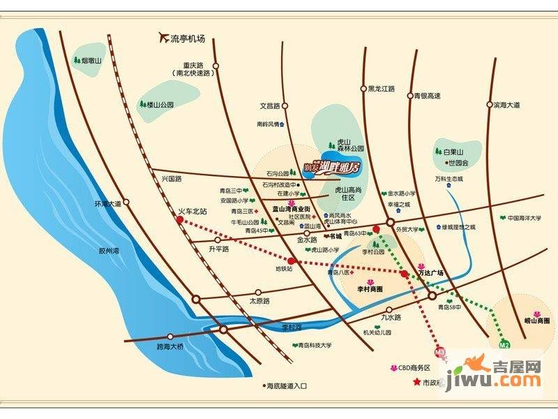 润发湖畔雅居二期位置交通图6