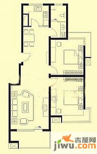 丽景佳园2室2厅1卫100.5㎡户型图