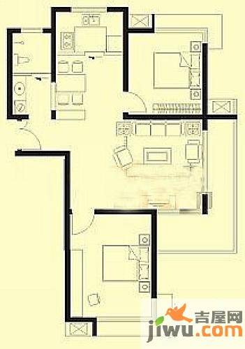 丽景佳园2室2厅1卫96.2㎡户型图