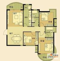 天马相城一期3室2厅2卫127.6㎡户型图