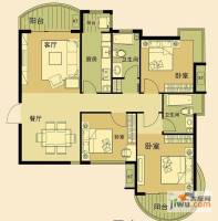 天马相城一期3室2厅2卫127.6㎡户型图