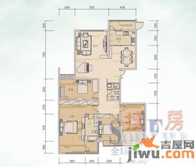 世纪华庭4室2厅2卫234.8㎡户型图