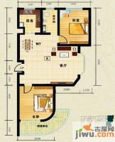 汇东香墅里2室2厅1卫95.6㎡户型图