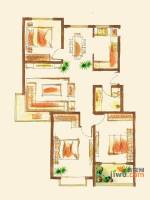 建大花园3室2厅1卫110㎡户型图