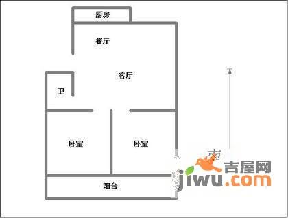 龙园2室2厅1卫户型图