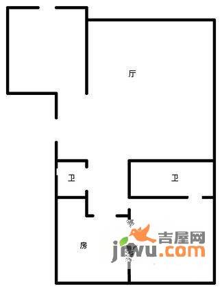 龙园2室2厅1卫户型图