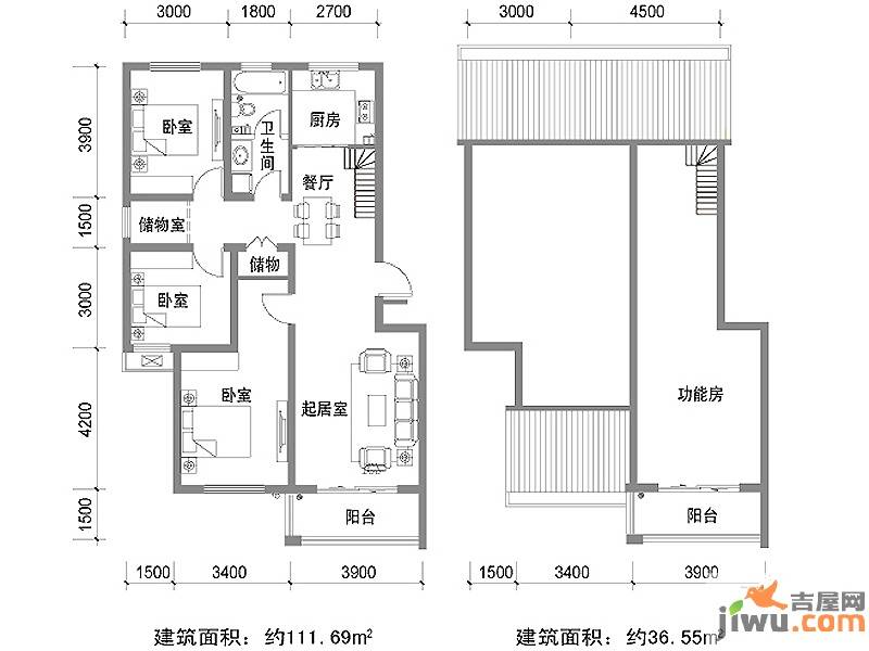 凯旋新城4室2厅1卫148.2㎡户型图