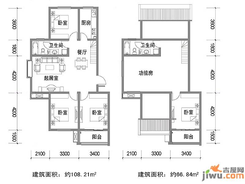 凯旋新城4室2厅2卫175.1㎡户型图