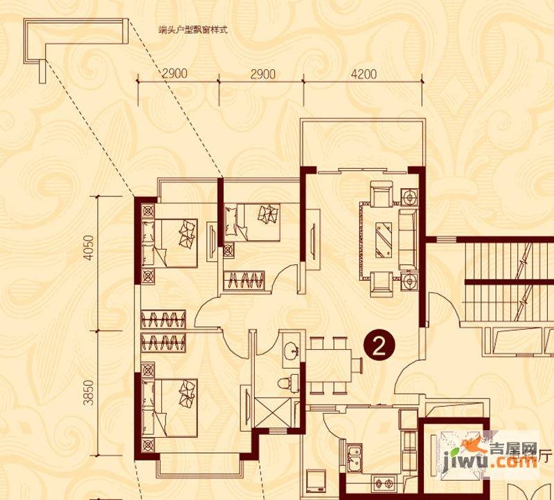 恒大城3室2厅1卫112㎡户型图